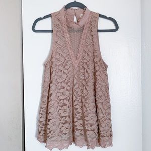 Altar’d State Nude Lace Blouse